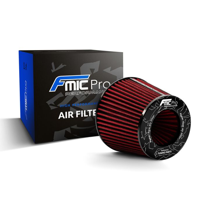 FMIC.Pro Performance Koni Have Filtresi Uzunluk 125mm Çap 100mm Kırmızı